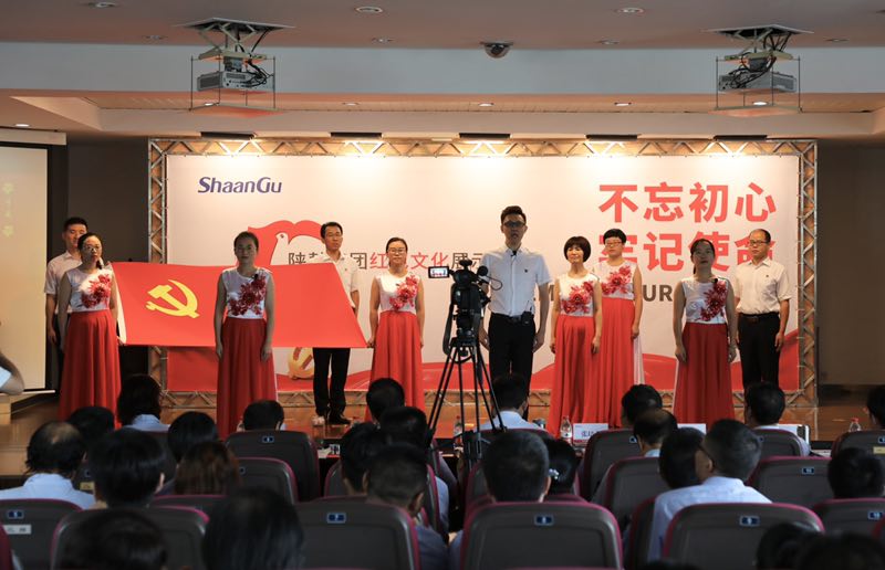 陜鼓戰(zhàn)略黨支部、投資證券黨支部聯(lián)合參賽隊表演主題朗誦《七月的天空》.jpg